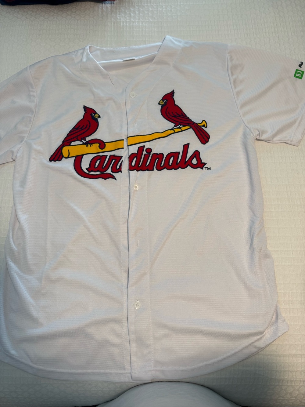 St. Louis Cardinals Men's White Button-Front Baseball Jersey